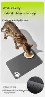 Rubber anti slip cat feeding mat