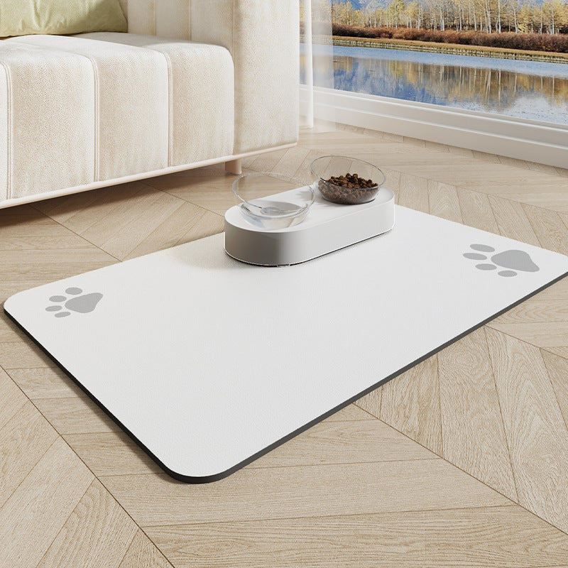 White colour feding mat